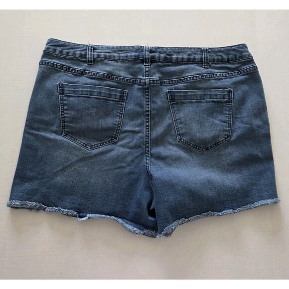 Lane Bryant Women Shorts Blue Distressed Denim Plus Size 22 - Picture 7 of 8